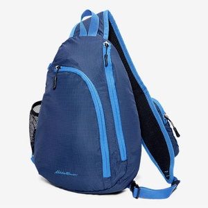 NEW EDDIE BAUER Ripstop Sling Pack bag Blue